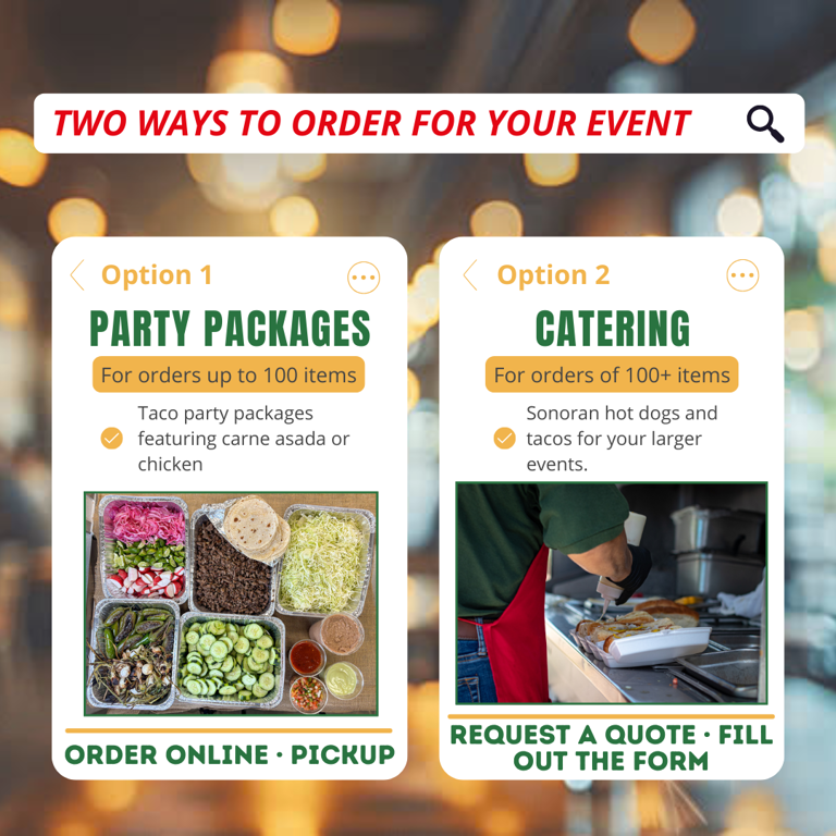 Party Packages & Catering in Tucson
